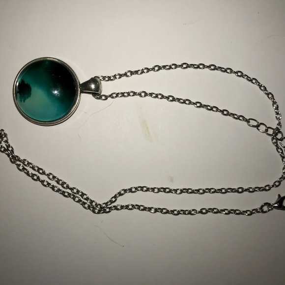 18" Tree at Night in the distance Necklace - Picture 3 of 5